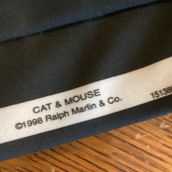 Ralph Marlin Black and Gray Cat Tie - Picture 4 of 4